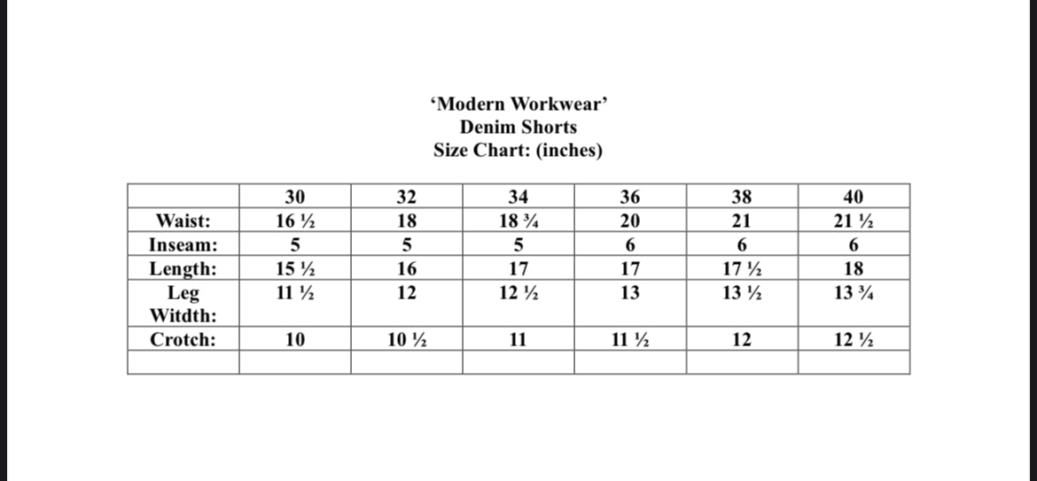 'Modern Workwear' Denim Shorts